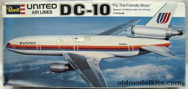Revell 1/144 McDonnell-Douglas DC-10 - United Air Lines, H157 plastic model kit